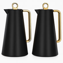 Load image into Gallery viewer, The Maison Auré Set of Two Insulated Flasks in Black