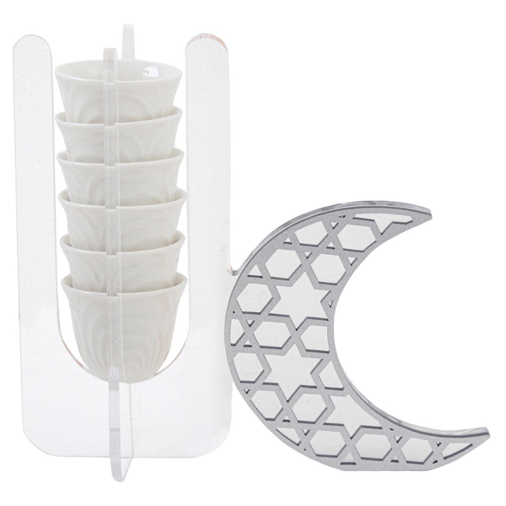 The Silver Crescent Arabic Coffee Cup Holder