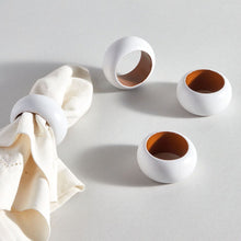 Load image into Gallery viewer, The Ice White Set of Four Napkin Rings
