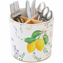 Load image into Gallery viewer, Fleurs Et Citrons Cutlery Holder

