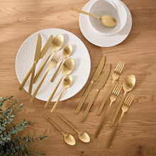 Load image into Gallery viewer, The STUDIO Gold Cutlery Set of 16
