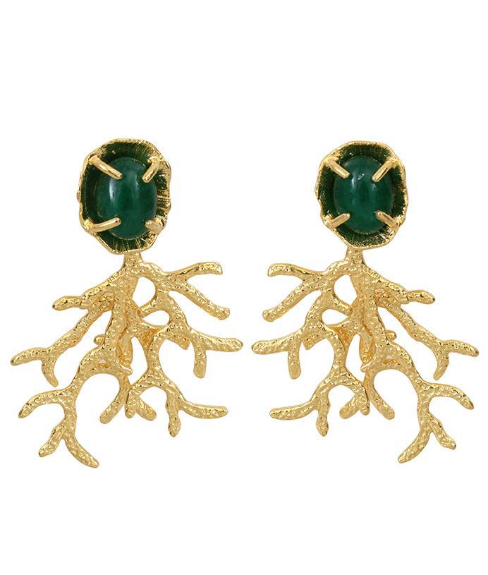 Vine Earrings Green