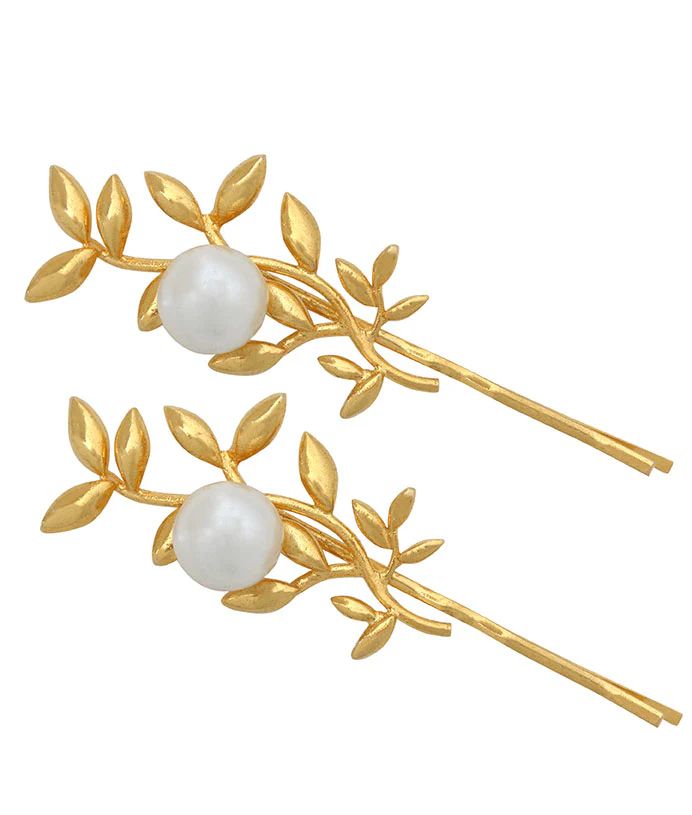 Leaf Pearl Hair Pin