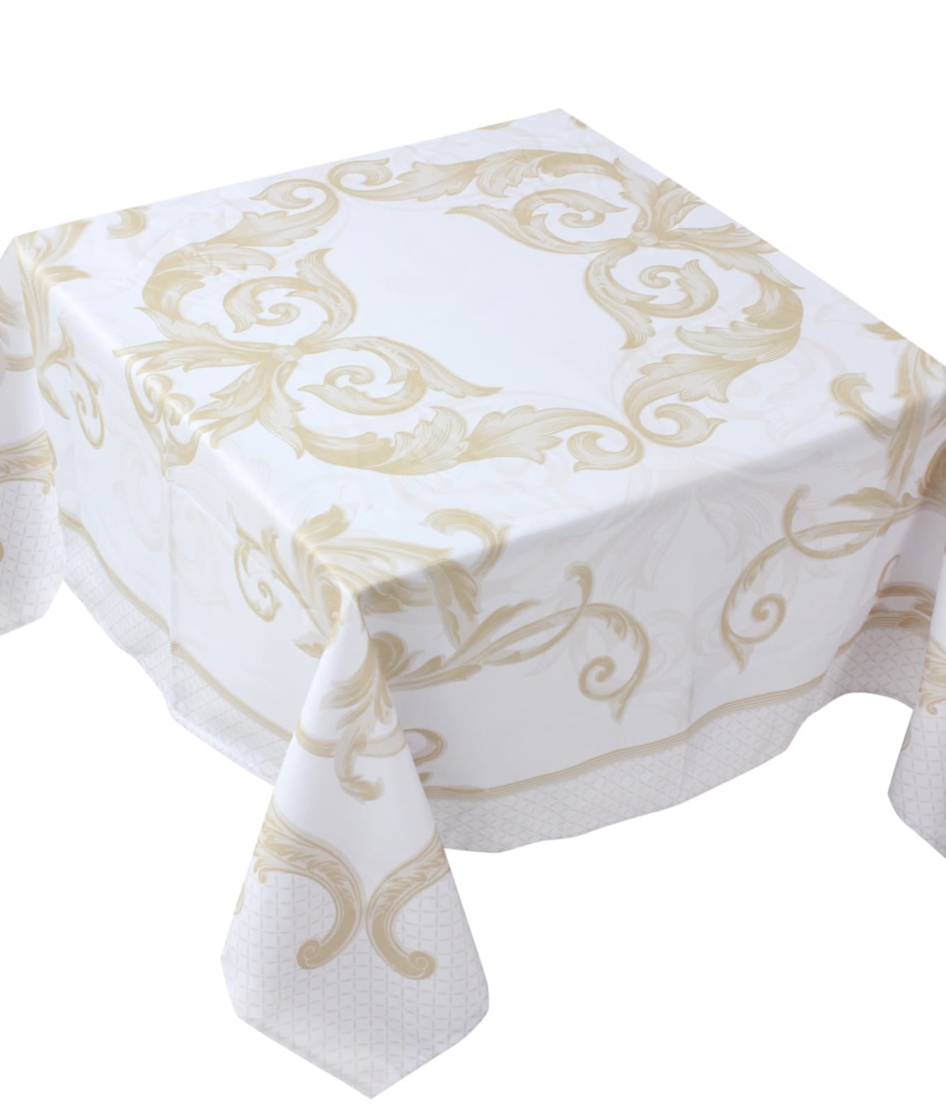 The Gold Baroque Square Table Cloth