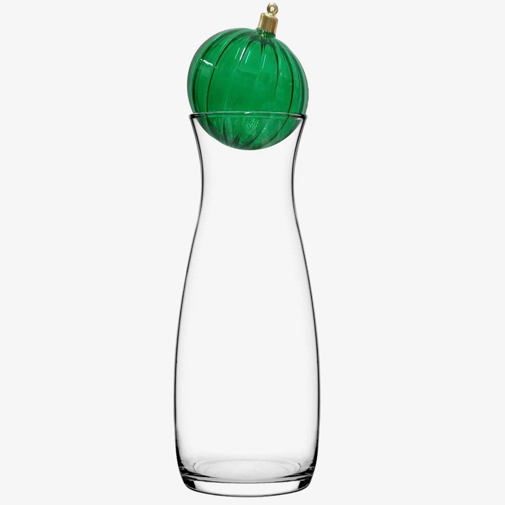 The Noel Bauble Carafe In Green