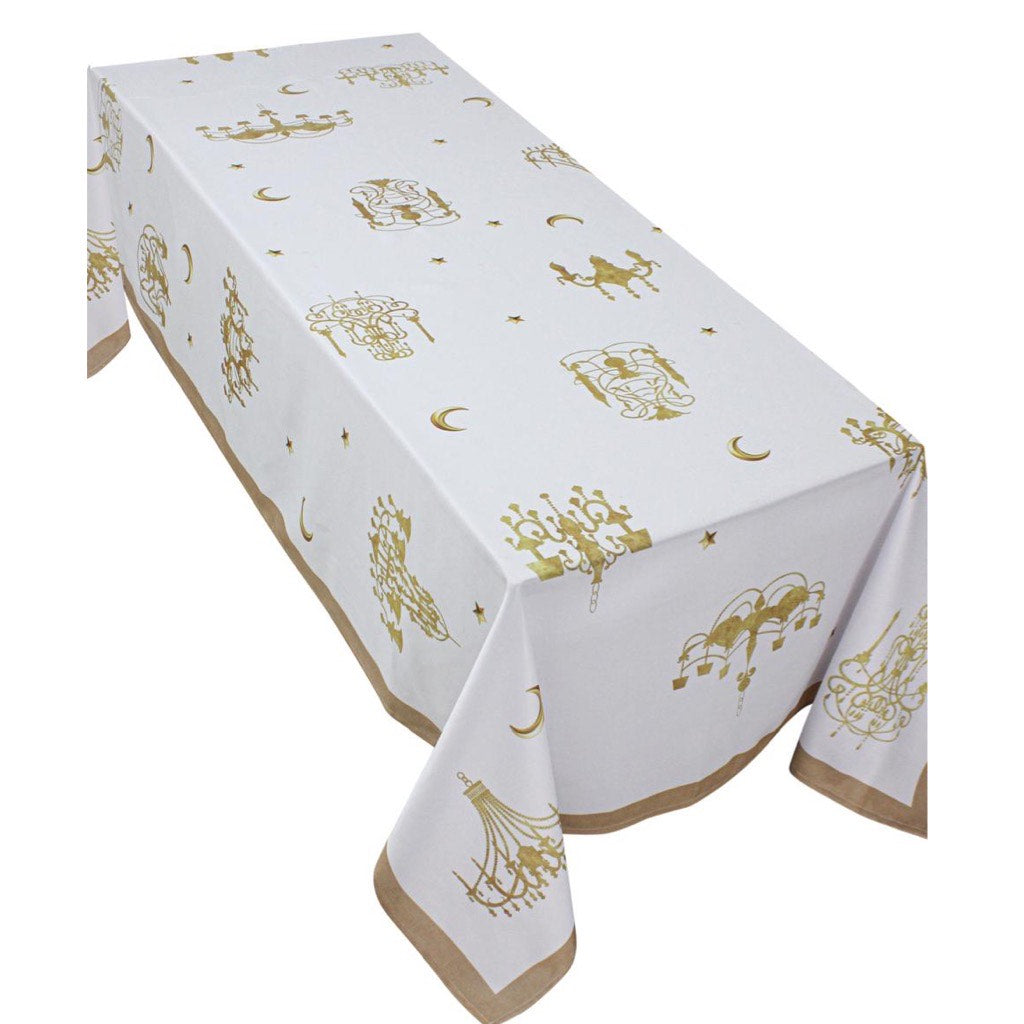 The Golden Chandelier Rectangular Table Cloth