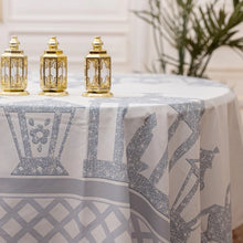 Load image into Gallery viewer, The Shimmering Mega Lanterns Rectangular Table Cloth In Grey
