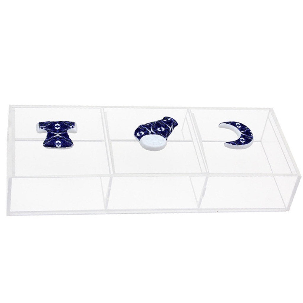 The Bleu Blanc Icons White Version Three Part Snack Box