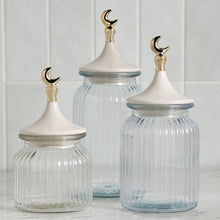 Load image into Gallery viewer, The White Dome Set of Three Serving Jars
