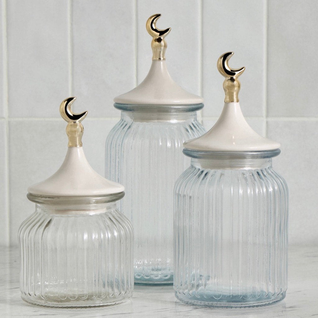 The White Dome Set of Three Serving Jars