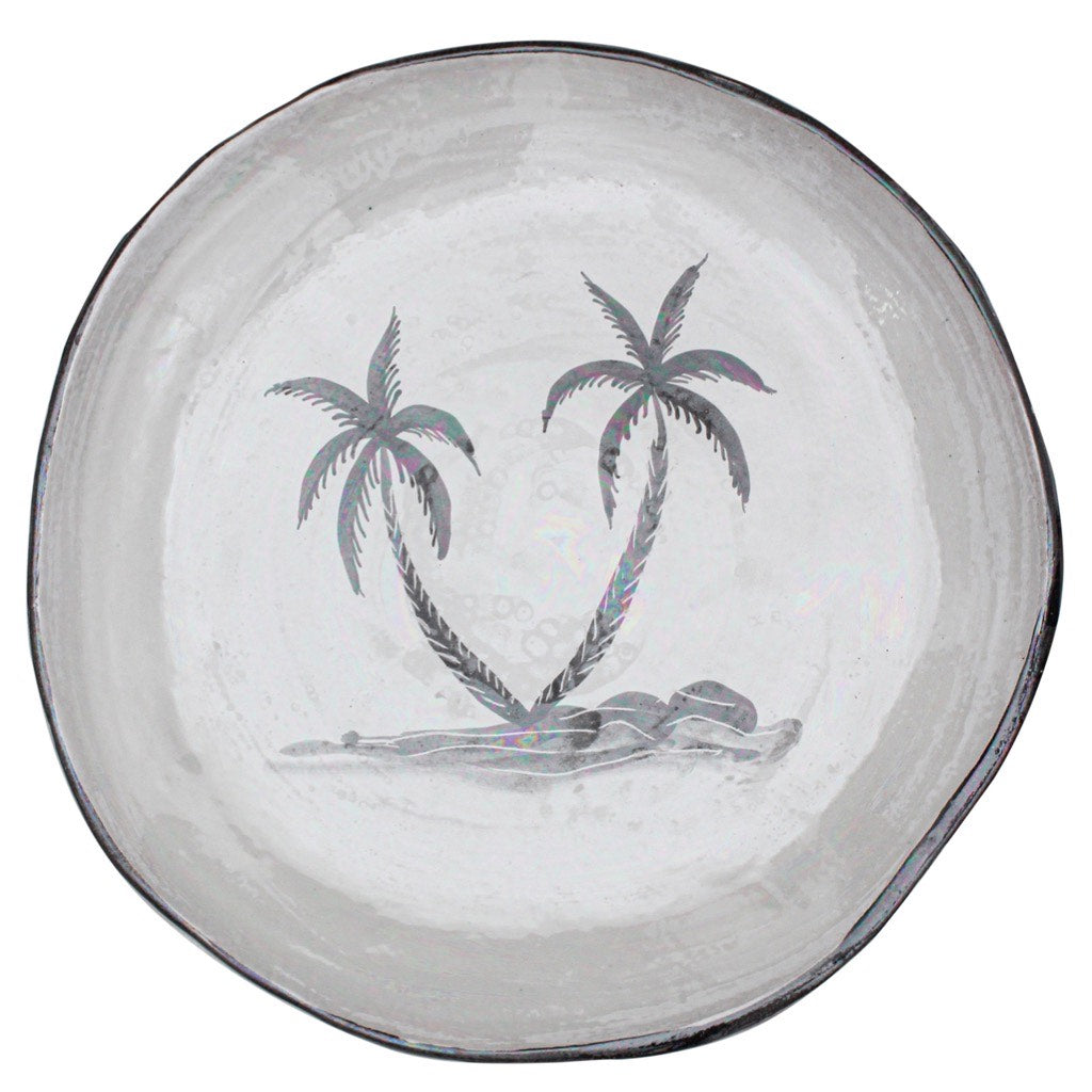 Egyptian Village Statement Round Serving Platter