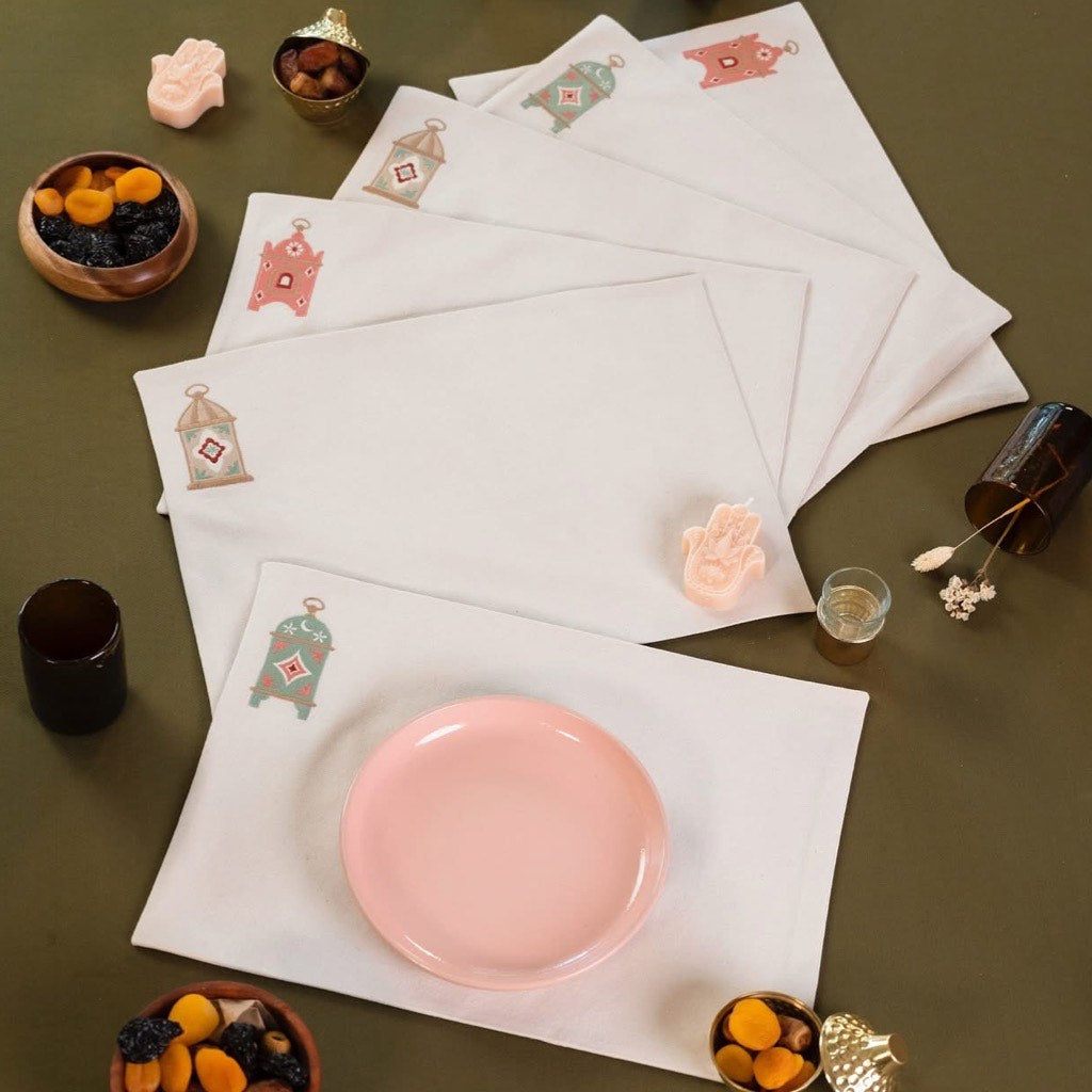Pastel Lanterns Placemats Set of Six