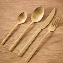 Load image into Gallery viewer, The STUDIO Gold Cutlery Set of 16
