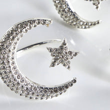 Load image into Gallery viewer, The Silver Noor Crescent Set of Four Napkin Rings

