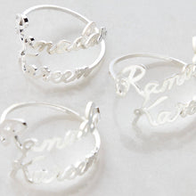 Load image into Gallery viewer, The Silver Ramadan Kareem Set of Four Napkin Rings
