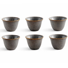 Load image into Gallery viewer, The Graphite Arabic Coffee Set of Six Cups
