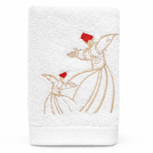 Load image into Gallery viewer, The Silver Dancing Darwish Single Guest Towel - Ivory
