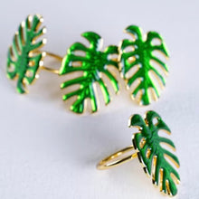 Load image into Gallery viewer, The Monstera Napkin Ring Set of Four
