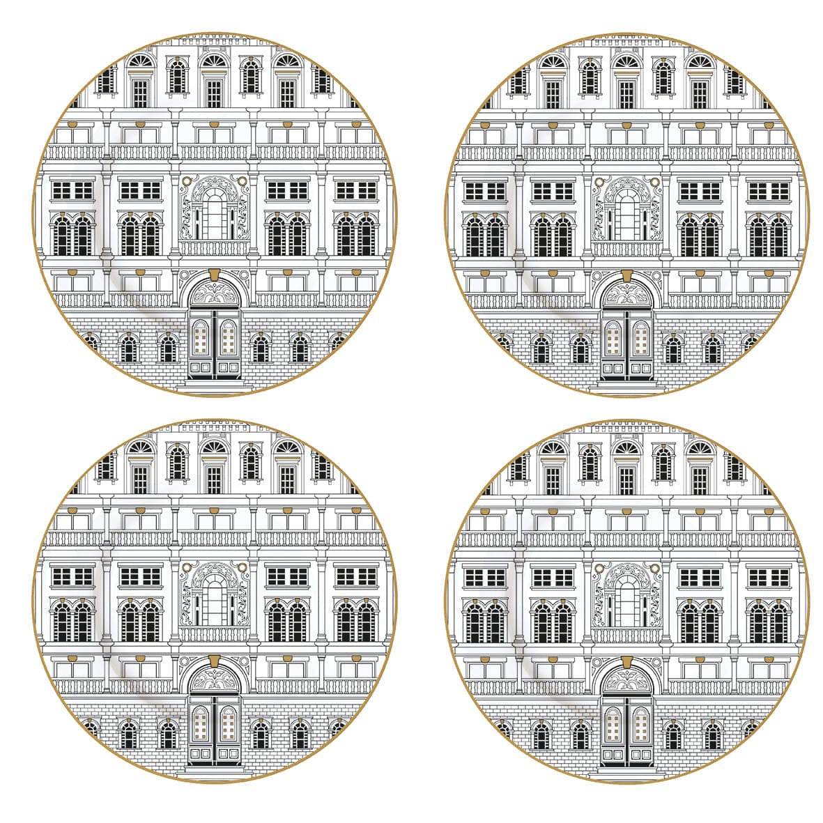 The Palazzo Dessert Set of Four Plates