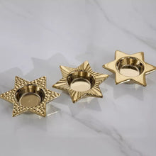 Load image into Gallery viewer, Set of Three Star Candle Holders
