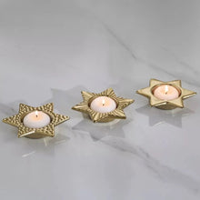 Load image into Gallery viewer, Set of Three Star Candle Holders
