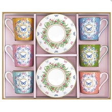 Load image into Gallery viewer, The Spring Parade: The Box of Six Espresso Cups &amp; Saucers
