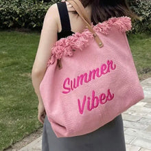 Load image into Gallery viewer, The Summer Vibes Beach Tote In Pink
