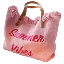 Load image into Gallery viewer, The Summer Vibes Beach Tote In Pink
