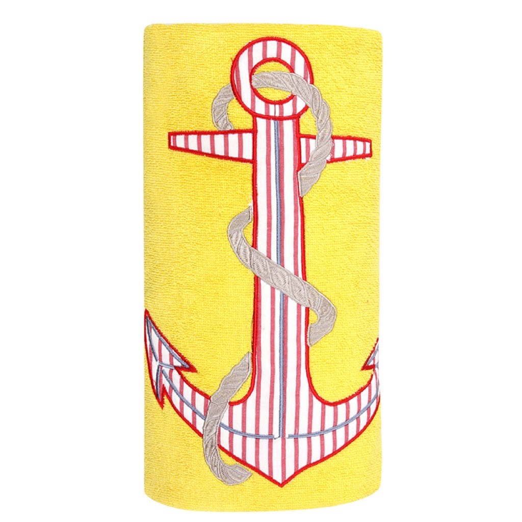 The Anchor Beach Towel In Yellow