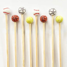 Load image into Gallery viewer, Pack Of 100 Sports Ball Appetizer Sticks
