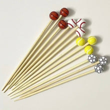 Load image into Gallery viewer, Pack Of 100 Sports Ball Appetizer Sticks
