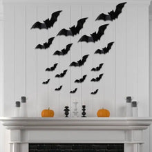 Load image into Gallery viewer, Pack Of 12 Bat Wall Stickers 3D
