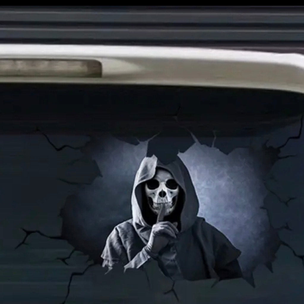 Scary Skeleton Window Sticker