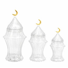 Load image into Gallery viewer, The Ribbed Glass Collection: The Fanous Snack Jar In Clear
