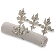 Load image into Gallery viewer, The Rio Leaf Napkin Ring Set
