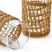 Load image into Gallery viewer, The Saharah Jute Carafe &amp; Glass Set
