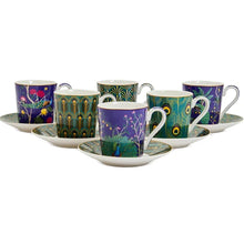 Load image into Gallery viewer, The Majestic Bloom Box of Six Espresso Cups &amp; Saucers
