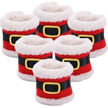 Load image into Gallery viewer, Set Of Six Santa Coat Napkin Rings
