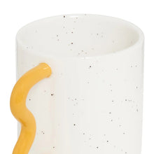 Load image into Gallery viewer, The Tivee Mug in White with Yellow Handle
