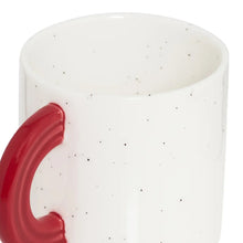 Load image into Gallery viewer, The Tivee Mug in White with Red Handle
