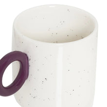 Load image into Gallery viewer, The Tivee Mug in White with Purple Handle
