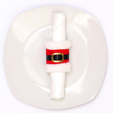 Load image into Gallery viewer, Set Of Six Santa Coat Napkin Rings
