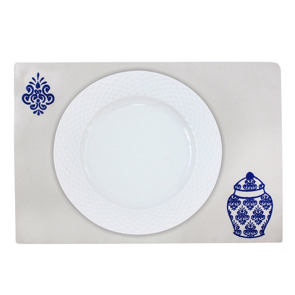 The Bleu Blanc Placemat Set Of Six