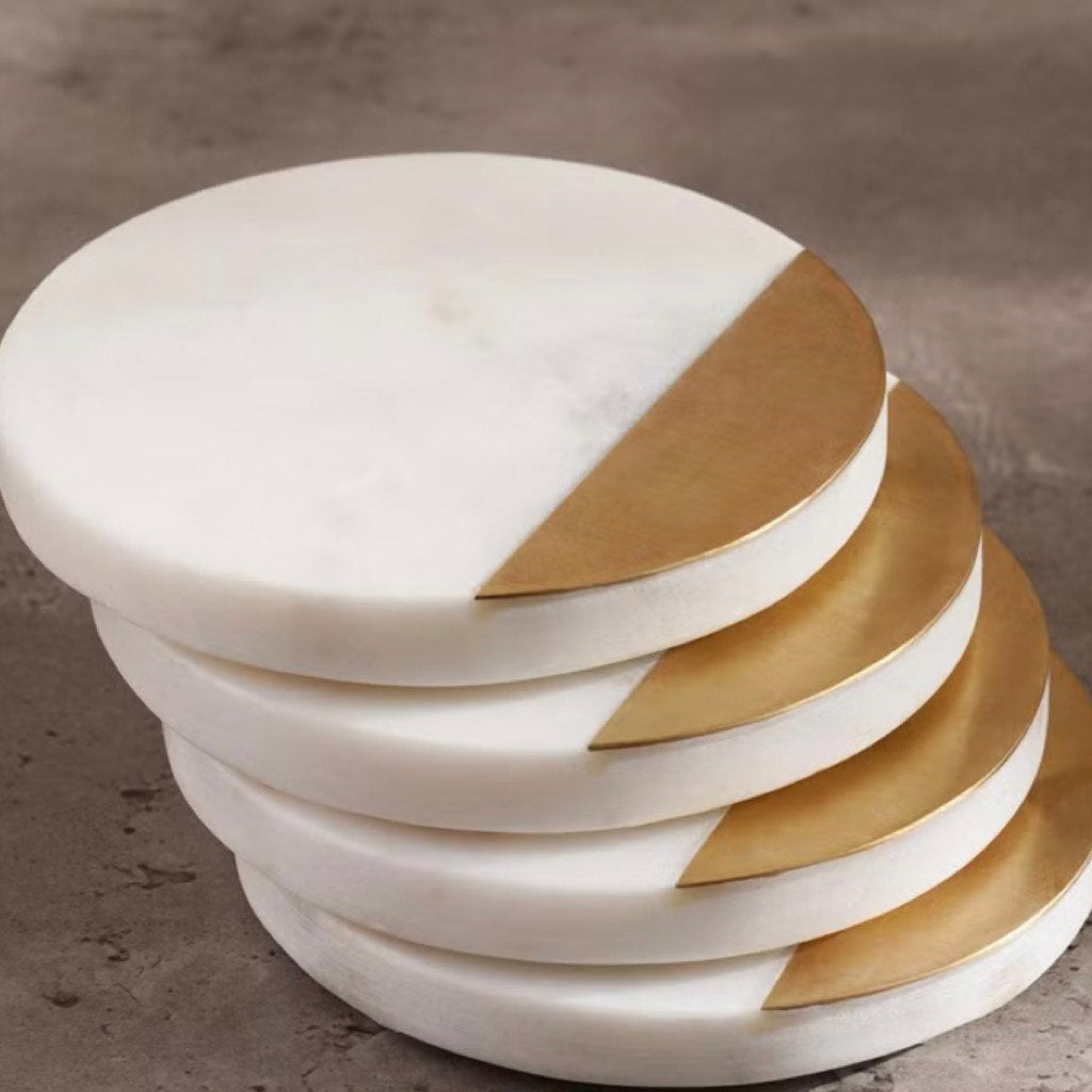 The Oro Marble Set of Four Coasters