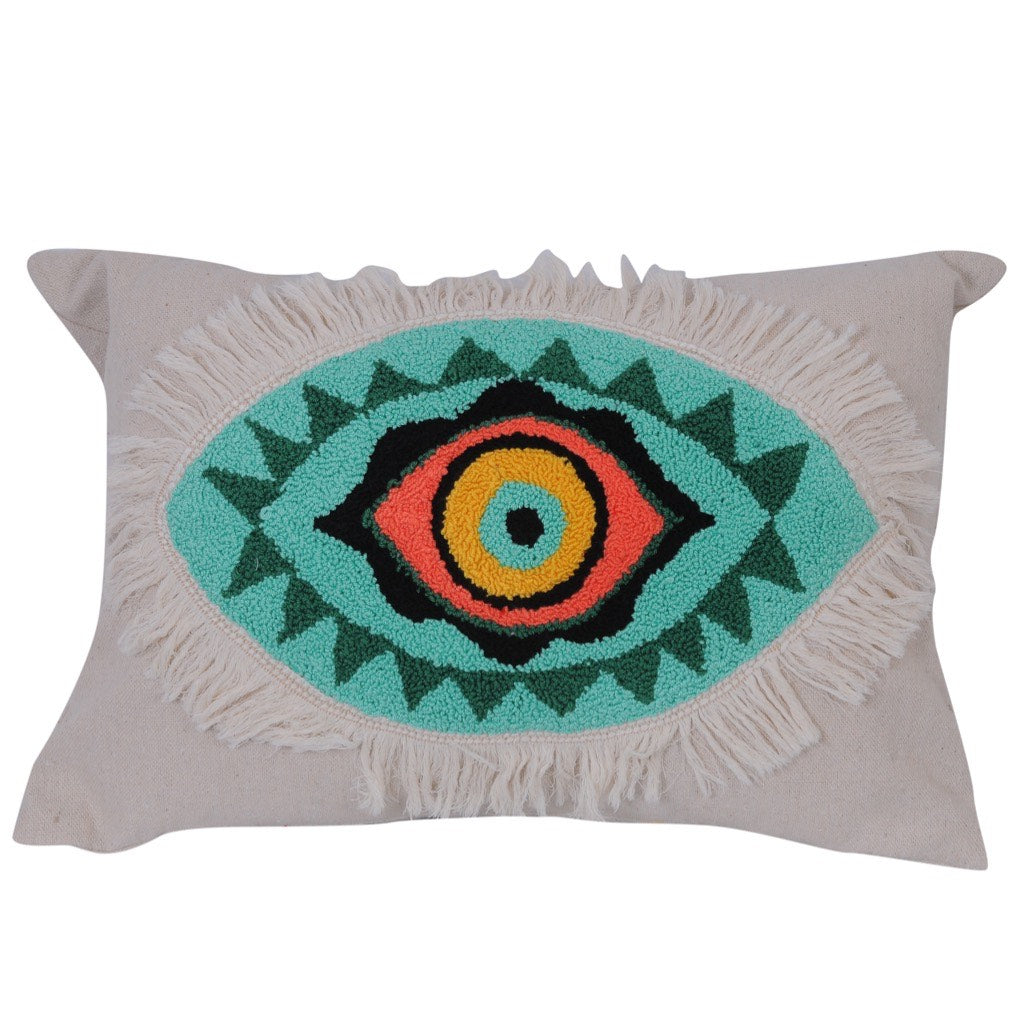 The Green Eye Tufted Cushion