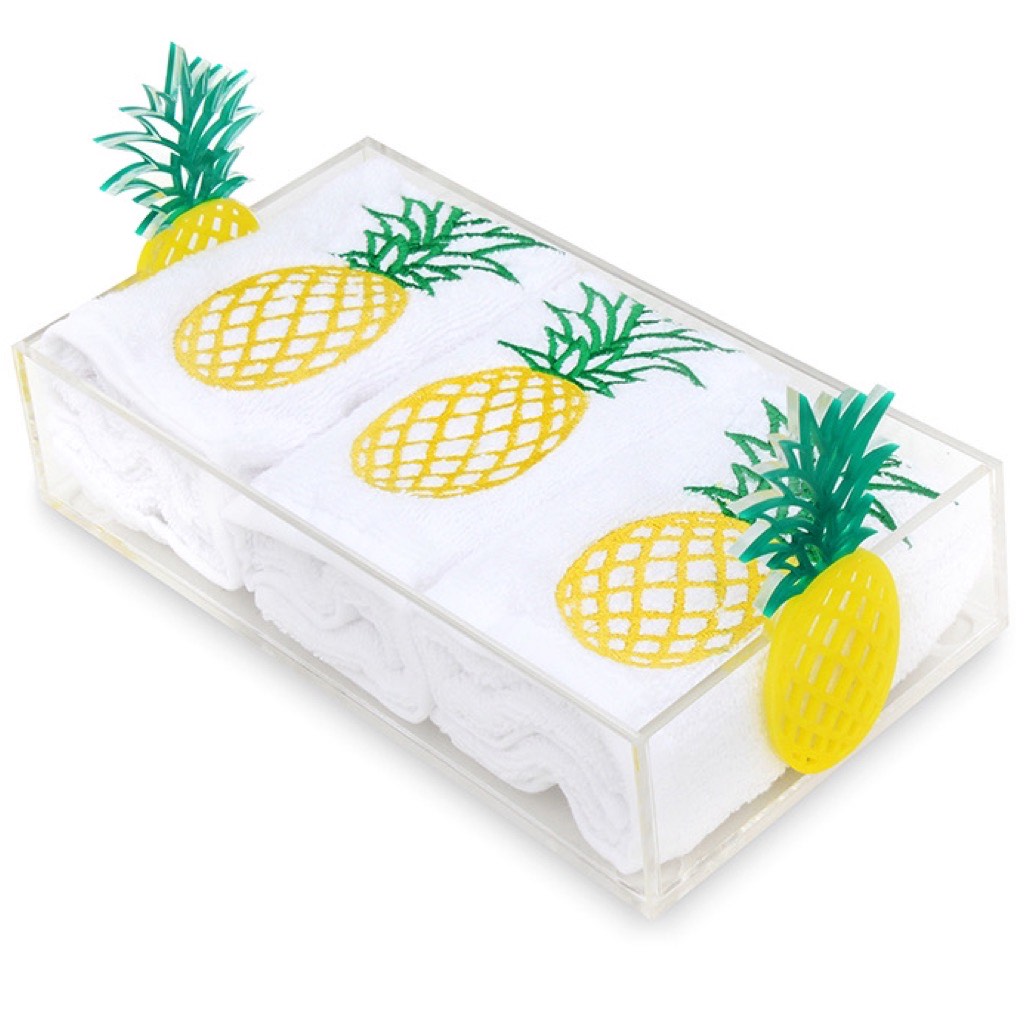 The Pineapple Guest Towel Tray Set