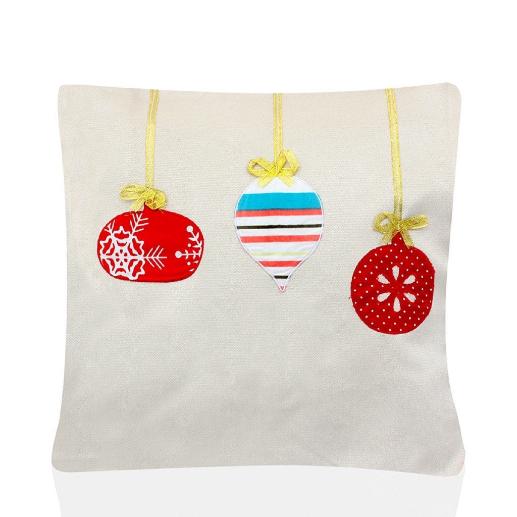 Set Of Two Christmas Ornaments Cushion Covers