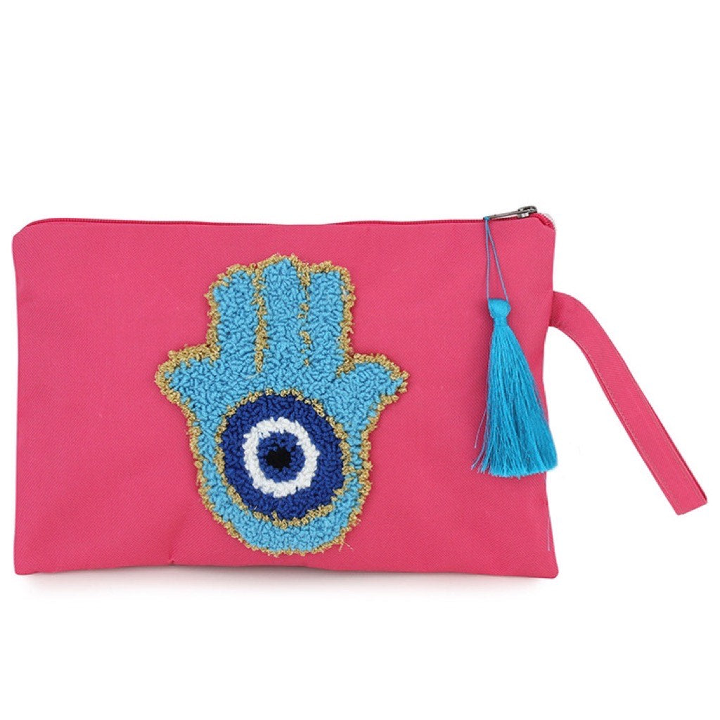 The Waterproof Blue Kaff Pouch in Fuchsia