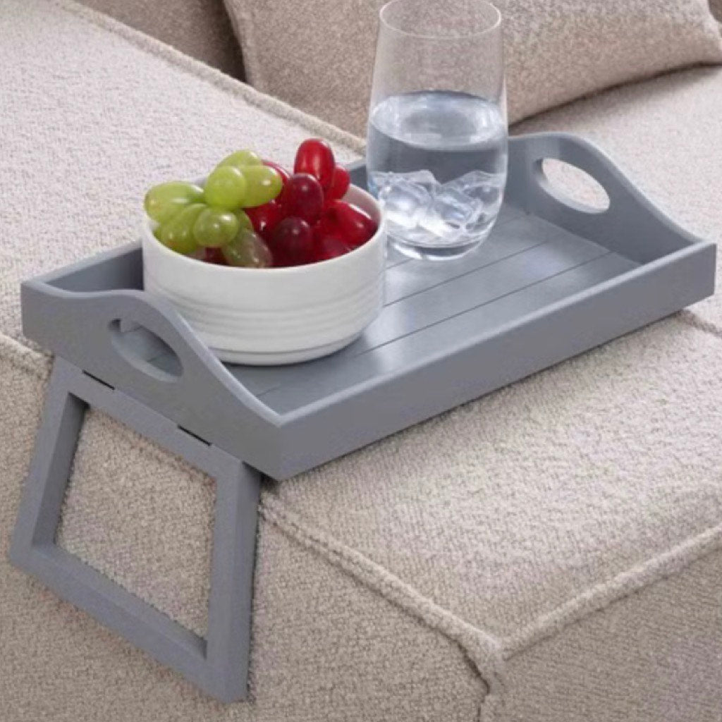 The Almorah Sofa Tray in Grey