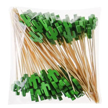 Load image into Gallery viewer, Pack Of 50 Cactus Appetizer Sticks
